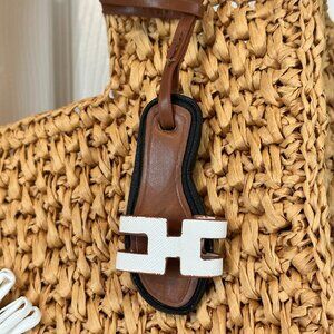 WHITE "H" Sandal bag charm BRAND NEW